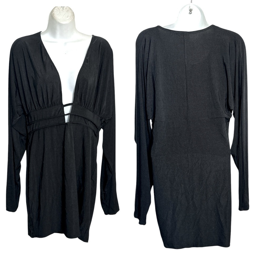 PrettyLittleThing Black Long Sleeve Dress
